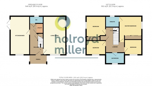 Floor Plan Image for 4 Bedroom Property for Sale in Millfield Place, Wakefield, West Yorkshire, WF1