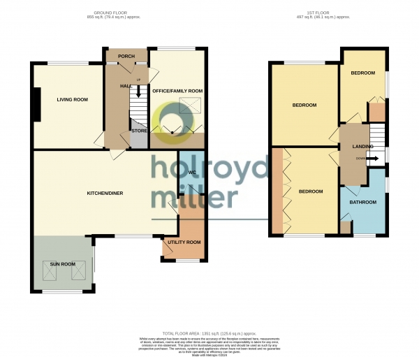 Floor Plan Image for 3 Bedroom Property for Sale in Woolgreaves Drive, Sandal, Wakefield, WF2