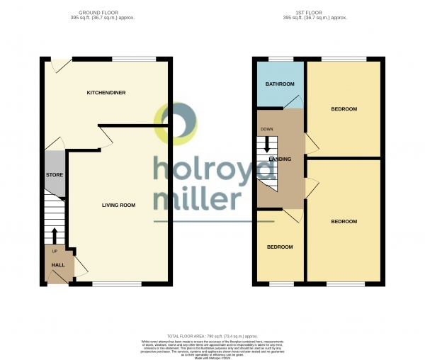 Floor Plan Image for 3 Bedroom Property for Sale in Wilson Court, Wakefield, West Yorkshire, WF1