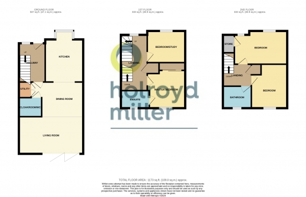 Floor Plan Image for 4 Bedroom Property for Sale in Allerton Road, Crigglestone, Wakefield, WF2