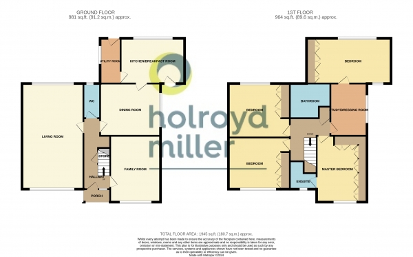 Floor Plan Image for 4 Bedroom Property for Sale in Lime Crescent, Sandal, Wakefield, WF2