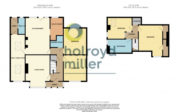 Floor Plan Image for 4 Bedroom Property for Sale in Palesides Avenue, Ossett, West Yorkshire, WF5