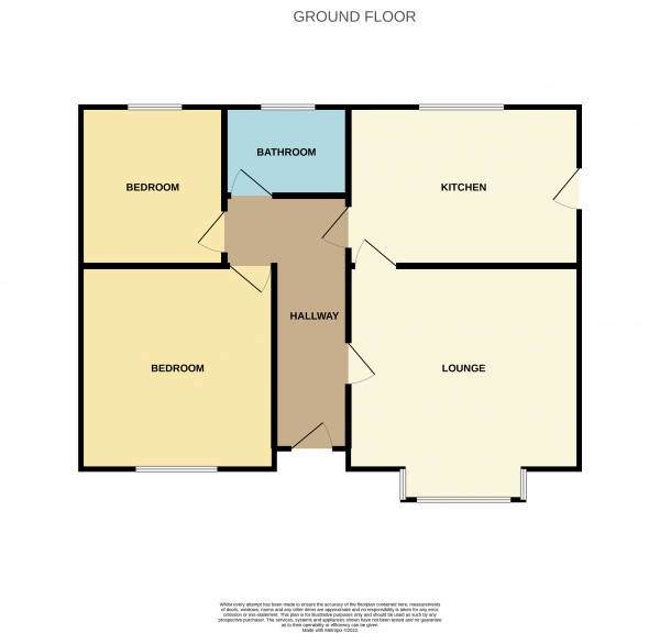 Floor Plan Image for 2 Bedroom Property for Sale in Ouzlewell Green, Lofthouse, Wakefield, West Yorkshire, WF3