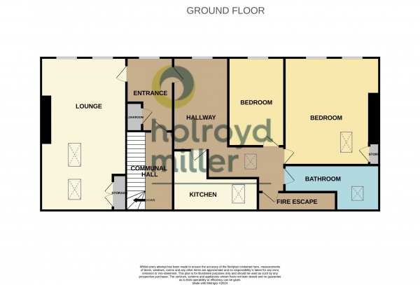 Floor Plan Image for 2 Bedroom Property to Rent in Crown Court, Wakefield, West Yorkshire, WF1