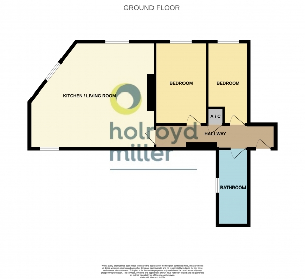 Floor Plan Image for 2 Bedroom Property to Rent in King Street, Wakefield, West Yorkshire, WF1