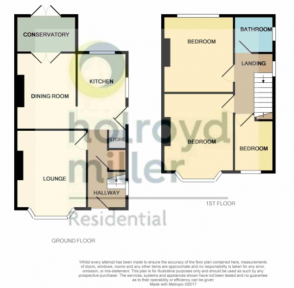 Floor Plan Image for 3 Bedroom Property for Sale in Savile Road, Methley, Leeds, LS26