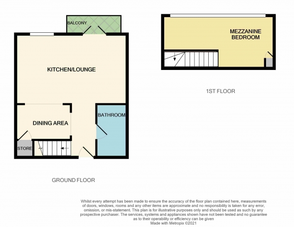 Floor Plan Image for 1 Bedroom Property to Rent in Ledgard Wharf, Mirfield, West Yorkshire, WF14