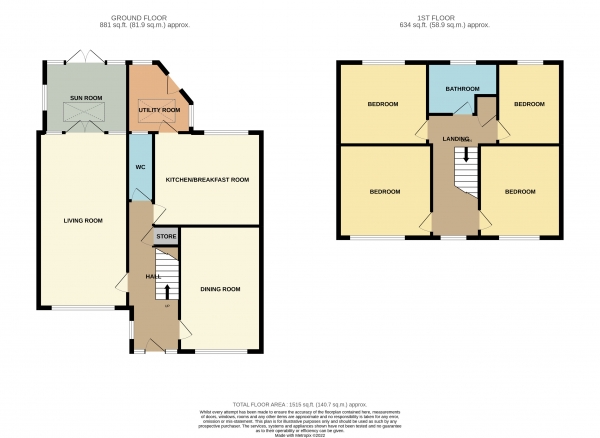 Floor Plan Image for 4 Bedroom Property for Sale in Ingswell Drive, Notton, Wakefield, West Yorkshire, WF4