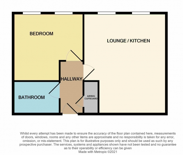 Floor Plan Image for 1 Bedroom Property to Rent in Southgate, Wakefield, West Yorkshire, WF1