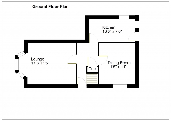 Floor Plan Image for 3 Bedroom Detached House for Sale in New Street, Leamington Spa