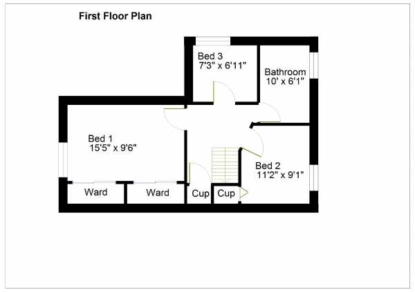 Floor Plan Image for 3 Bedroom Detached House for Sale in New Street, Leamington Spa