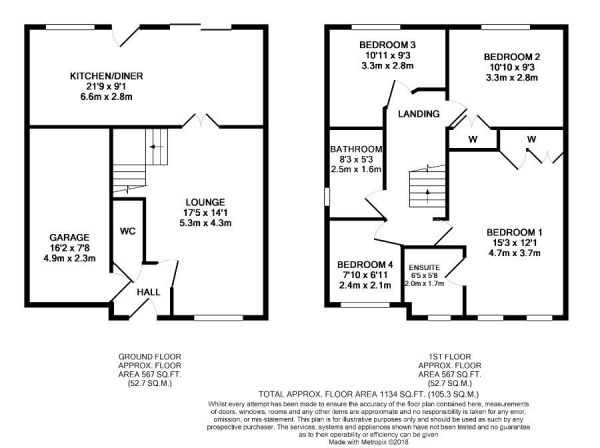 Floor Plan Image for 4 Bedroom Detached House for Sale in Admington Drive, Warwick