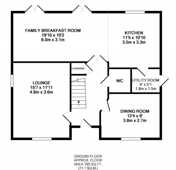 Floor Plan Image for 4 Bedroom Detached House for Sale in Madras Road, Meon Vale, Stratford-Upon-Avon