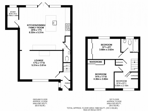 Floor Plan Image for 3 Bedroom Semi-Detached House for Sale in Buckley Road, Leamington Spa