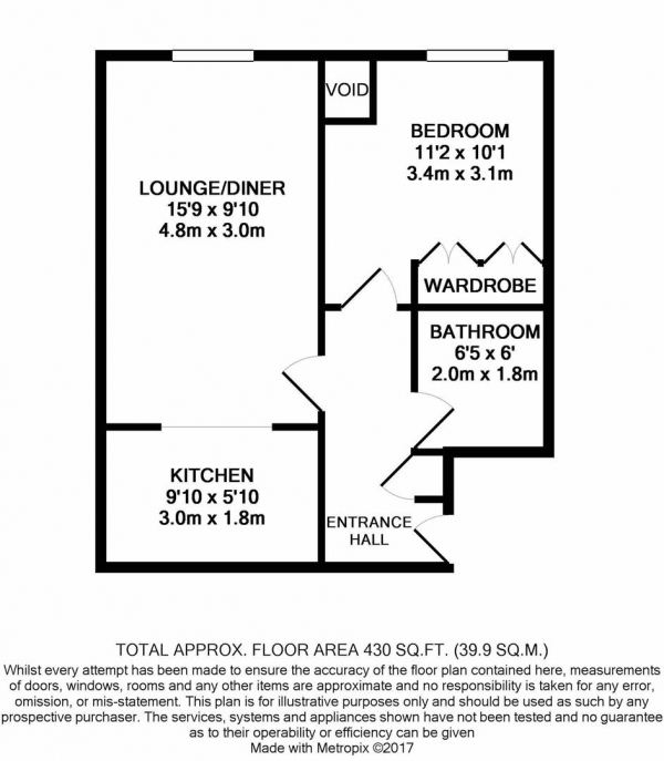 Floor Plan Image for 1 Bedroom Apartment for Sale in Turberville Place, Warwick