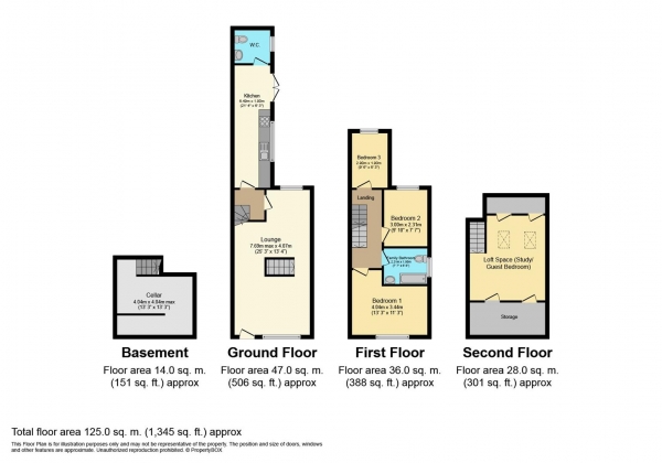 Floor Plan Image for 3 Bedroom Property for Sale in Hill Street, Leamington Spa - Short Walk To Town Centre