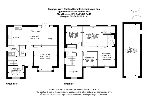 Floor Plan Image for 5 Bedroom Detached House for Sale in Bloxham Way - offers pending - Watch the video