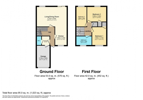 Floor Plan Image for 3 Bedroom Semi-Detached House for Sale in School Lane, Radford Semele, Leamington Spa