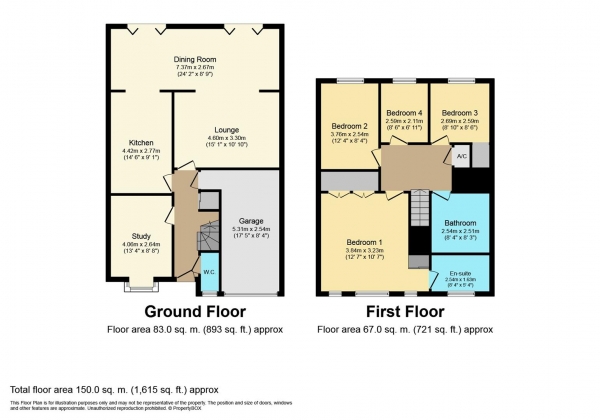 Floor Plan Image for 4 Bedroom Detached House for Sale in Timon View, Warwick Gates