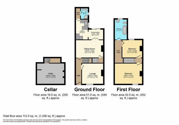 Floor Plan Image for 2 Bedroom Terraced House for Sale in Emscote Road, Warwick