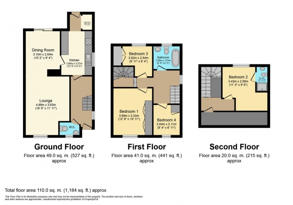 Floor Plan Image for 4 Bedroom Semi-Detached House for Sale in Farmer Ward Road, Kenilworth