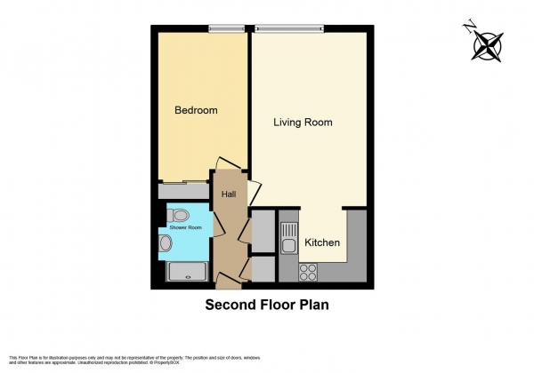 Floor Plan Image for 1 Bedroom Flat for Sale in Coten End, Warwick