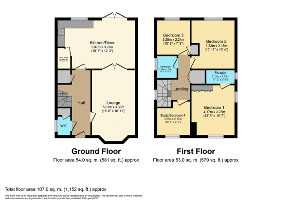 Floor Plan Image for 4 Bedroom Detached House for Sale in Jakeman Way, Warwick