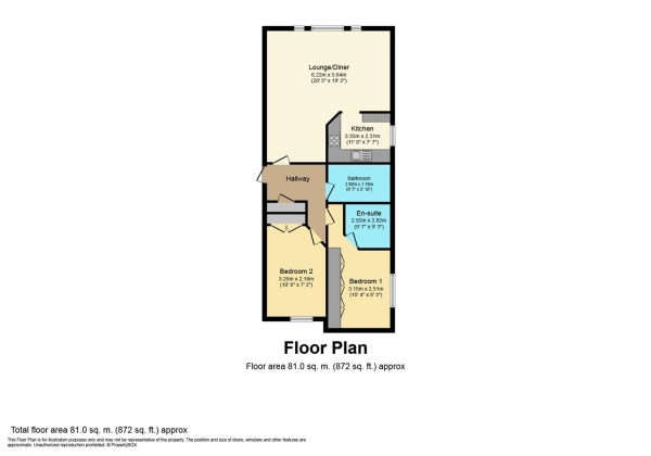 Floor Plan Image for 2 Bedroom Apartment for Sale in Clarence House, Dale Street, Leamington Spa