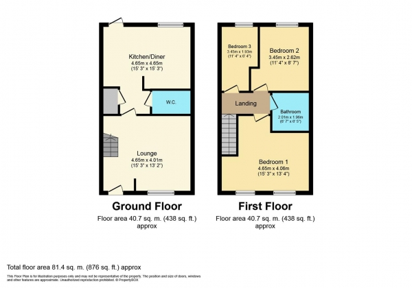 Floor Plan Image for 3 Bedroom Semi-Detached House for Sale in Yew Tree Way, Barford, Warwick