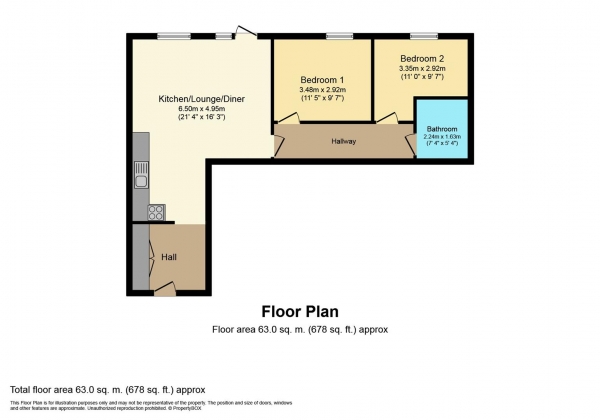 Floor Plan Image for 2 Bedroom Apartment for Sale in Shared Ownership But Can Own 100% Of It