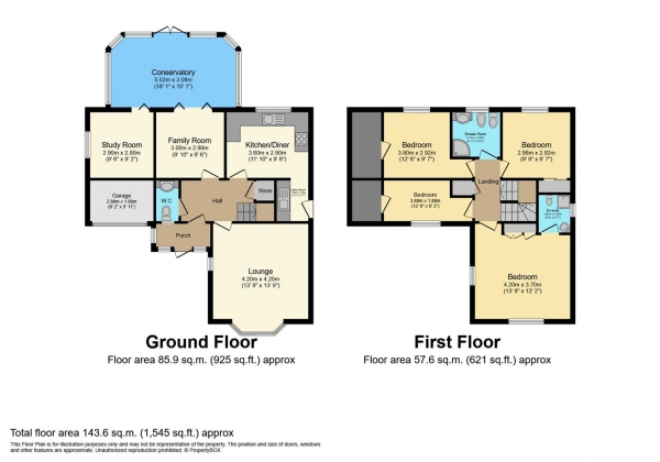 Floor Plan Image for 4 Bedroom Detached House for Sale in Cedar Avenue, Ryton On Dunsmore, Coventry