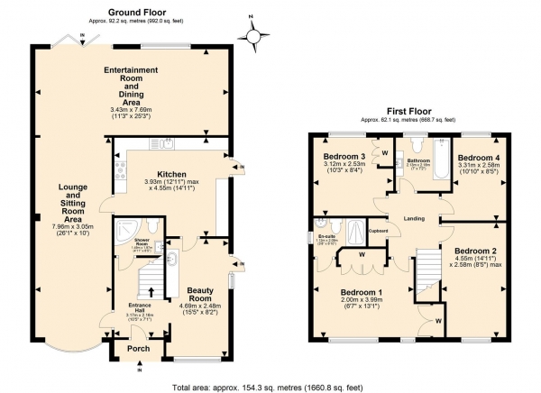 Floor Plan Image for 4 Bedroom Detached House for Sale in Bolingbroke Drive, Heathcote, Warwick