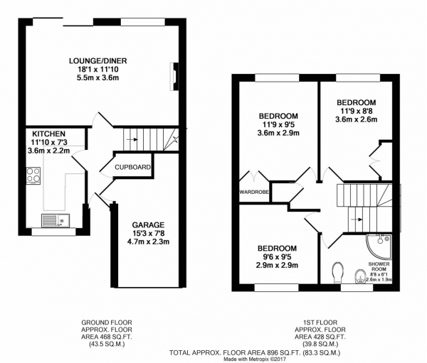 Floor Plan Image for 3 Bedroom Terraced House for Sale in Waterloo Court, Warwick