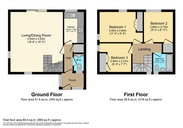 Floor Plan Image for 3 Bedroom Cottage for Sale in Southam Road, Radford Semele, Leamington Spa