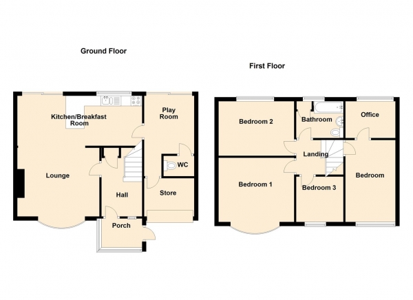 Floor Plan Image for 4 Bedroom Semi-Detached House for Sale in Greenfield Road, Newcastle Upon Tyne