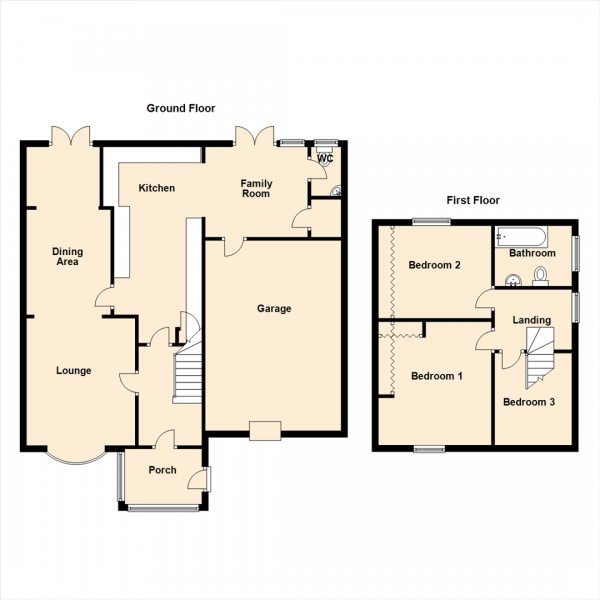 Floor Plan Image for 3 Bedroom Semi-Detached House for Sale in Chantry Drive, Wideopen, Newcastle Upon Tyne