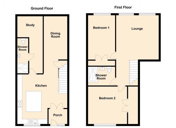 Floor Plan for 2 Bedroom Maisonette for Sale in Barrack Road, Newcastle Upon Tyne, NE4, 6BA -  &pound250,000