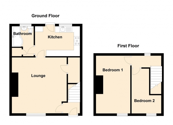 Floor Plan Image for 2 Bedroom Terraced House for Sale in Chapel Place, Seaton Burn, Newcastle Upon Tyne