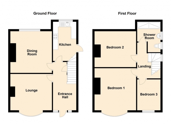 Floor Plan Image for 3 Bedroom Property for Sale in The Wynd, Kenton, Newcastle Upon Tyne