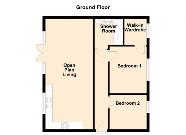 Floor Plan for 2 Bedroom Property to Rent in Elmwood Park Court, Great Park, Newcastle Upon Tyne, NE13, 9BP - £207 pw | £895 pcm