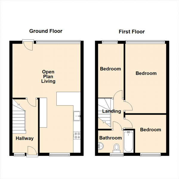 Floor Plan Image for 3 Bedroom Maisonette to Rent in Napier Street, Newcastle Upon Tyne