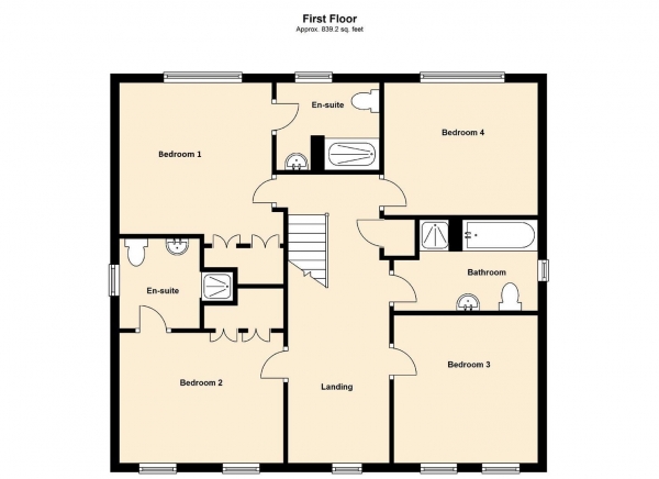 Floor Plan Image for 4 Bedroom Detached House for Sale in Blenkinsop Mews, Newcastle Upon Tyne