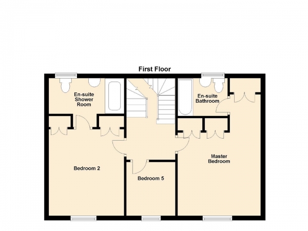 Floor Plan Image for 5 Bedroom Detached House to Rent in Warkworth Woods, Great Park