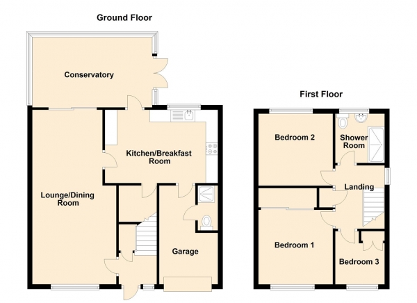 Floor Plan Image for 3 Bedroom Semi-Detached House to Rent in Melness Road, Hazlerigg