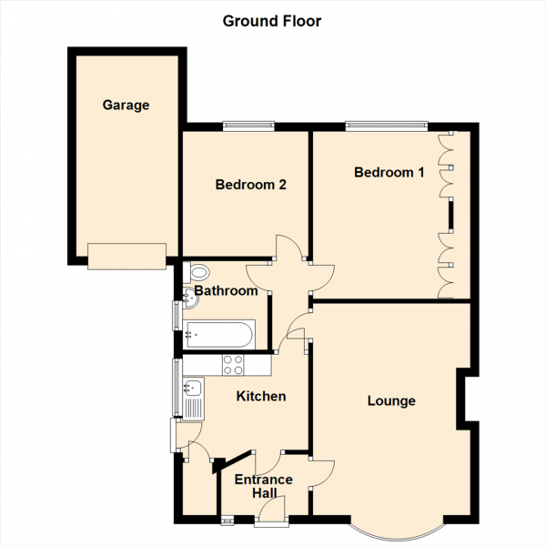 Floor Plan Image for 2 Bedroom Semi-Detached Bungalow for Sale in Pinewood Avenue, North Gosforth, Newcastle Upon Tyne