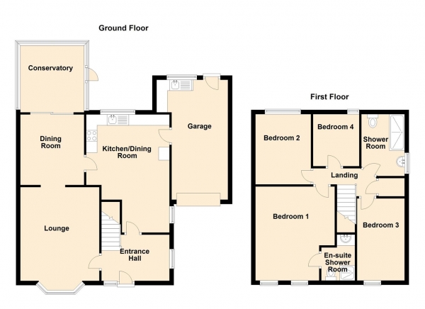 Floor Plan Image for 4 Bedroom Detached House for Sale in West Meadows, Newcastle Upon Tyne