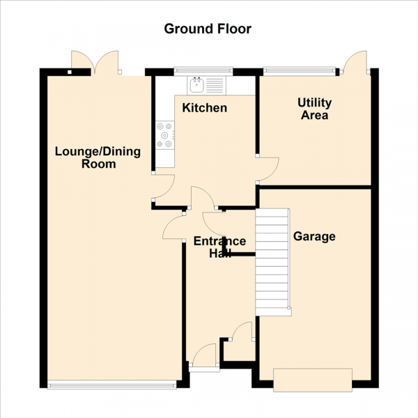 Floor Plan Image for 3 Bedroom Semi-Detached House to Rent in Beaminster Way, Kingston Park, Newcastle Upon Tyne