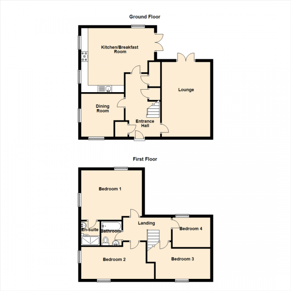 Floor Plan Image for 4 Bedroom Detached House for Sale in Ascot Drive, North Gosforth, Newcastle Upon Tyne