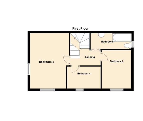 Floor Plan Image for 4 Bedroom Semi-Detached House for Sale in Rothbury Gardens, Wideopen, Newcastle Upon Tyne