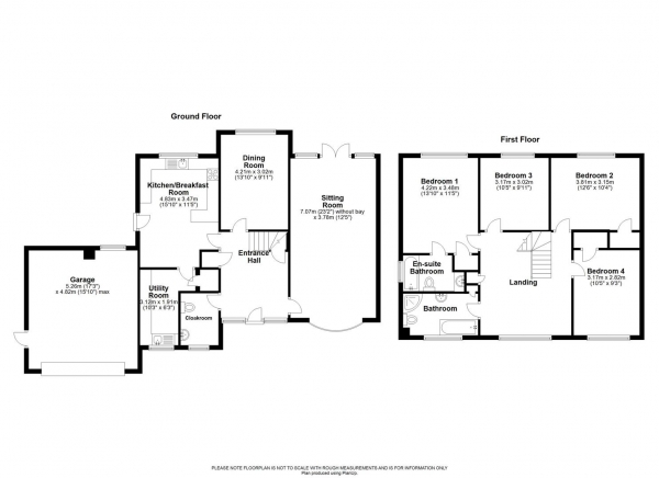 Floor Plan Image for 4 Bedroom Detached House for Sale in Tilehurst